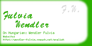 fulvia wendler business card